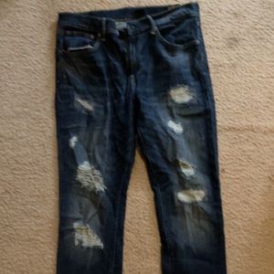 Distressed jeans